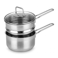 Ensemble de marmites à double fond en acier inoxydable pour la fonte du chocolat et la pâtisserie, ustensiles de cuisine professionnels, batterie de cuisine OEM