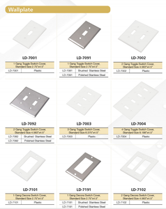 Placa de Pared Decorativa Combinada para EE. UU., Cubierta de Tomacorriente Doble, Placa de Interruptor, Tomacorriente para Cubierta de Plástico NFC de 15 A - Product Image 2