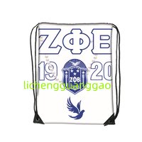 Sac à dos à cordon Zeta Phi Beta Sorority, sac à cordon décontracté et portable, sac de sport simple pour activités de plein air