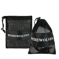 Sac à cordon en nylon maillé personnalisé avec logo imprimé, respirant, pour le rangement des chaussures à talons hauts, idéal pour les voyages, emballage de chaussures, recyclable, souple