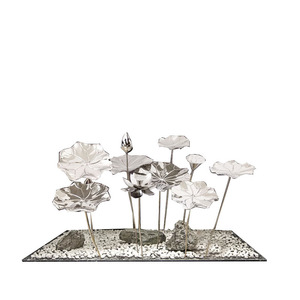 Sculpture de lotus en acier inoxydable Jiahua, à poser au sol, pour la décoration extérieure des jardins - Product Image 5