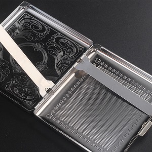 Caja de cigarrillos metálica de 20 unidades, caja de cigarrillos tallada resistente a la presión, caja de almacenamiento moderna y personalizada - Product Image 4