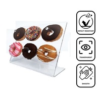 Support alimentaire transparent personnalisable avec 6 trous pour donuts, présentoir pour décorations de fête d'anniversaire