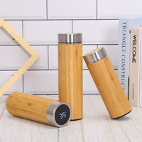 Botol Air Bambu LED Stainless Steel, Botol Air Bambu LED, Stainless Steel 350/450/550Ml, Gratis EPA