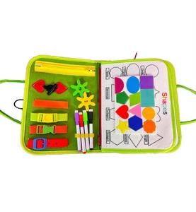 Lernspielzeug Vorschulunterricht feinmotorische Fertigkeiten Spielzeug Kleinkinder-Reise-Spielzeug geschäftiges Spielbrett für Kinder lernen - Product Image 3