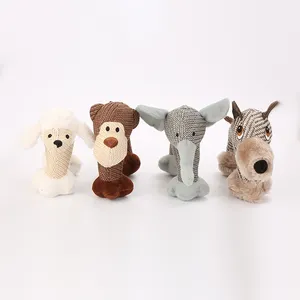 2023 wholesale best selling plush monkey horse elephant sheep stuffed squeaky toys pet toys for dog