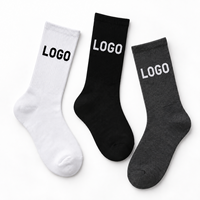 Chaussettes noires personnalisées avec motif de croquis fantôme blanc, ajoutez votre logo, OEM ODM, faible MOQ, emballage personnalisé pour la construction de votre marque