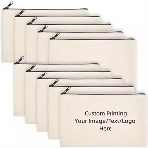 Mini toile de maquillage logo pour femmes sublimation trousse de toilette trousse de toilette avec fermeture éclair pochette de voyage personnalisée - Product Image 1