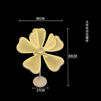 Accessoires de mariage Y193, lumières de chemin en tissu avec fleurs de pivoine lumineuses, décorations de scène de mariage, ornements lumineux pour la mise en scène
