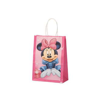 Sacs cadeaux d'anniversaire en papier avec poignée torsadée, motif dessin animé <span class=keywords><strong>Mickey</strong></span> <span class=keywords><strong>et</strong></span> <span class=keywords><strong>Minnie</strong></span> Mouse, vente en gros - Product Image 5