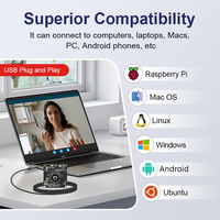Cámara USB3.0 de 1.3MP con Obturador Global de Alta Velocidad 400fps 200fps, 3.5mm 90 Grados con Captura Móvil/Visión Artificial/UVC