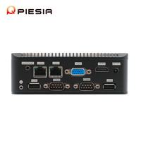 Piesia OEM Celeron J4125 J6412 Quad Core Mini PC Client Léger DDR4 Double LAN 6Com X86 Linux Mini Pc Industriel Sans Ventilateur pour Kiosque