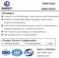 Excitateur modal JZQ-10 100N, simulateur de vibrations pour tester la réponse dynamique, la fréquence de résonance et l'impédance mécanique