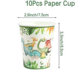 Vaisselle de Dinosaure pour Fête d'Anniversaire en Stock, Fournitures pour Fête d'Anniversaire, Safari, Animal de la Jungle, Sauvage - Product Image 5