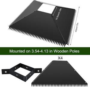 Sincapları kuş evlerinden uzak tutmak için sivri uçlu Metal 4x4 <span class=keywords><strong>Post</strong></span> Mount sincap saptırma plakaları - Product Image 4