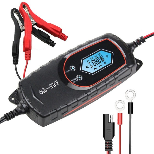 Car Vehicle Smart Battery Charger diesel Generator 1A 4A 8AH - 100AH Motorcycle Battery Charger