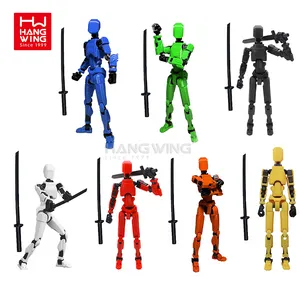 HW 2024 New Tiktok Hot Sell Lucky Dummy 13 Multi-Joint Moving Full Bodyaction Figures Model 3D Printed DIY Assembling Toys