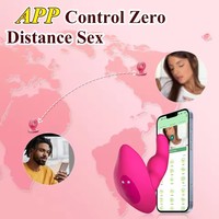 Vibrateur portable pour culotte à commande par application, 9 fréquences, double tête, stimulateur du point G et du clitoris, longue portée, étanche IPX6