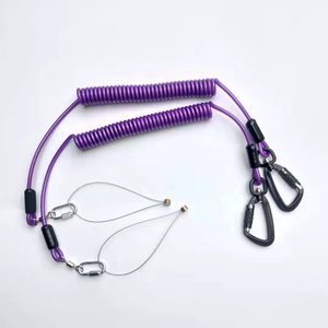 Cordón de seguridad personalizado morado para herramientas, de nailon y TPU, 1.5M de longitud, para operaciones <span class=keywords><strong>en</strong></span> pozos profundos y <span class=keywords><strong>en</strong></span> altura, para evitar caídas. - Product Image 1
