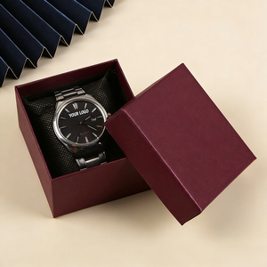 Caja Rígida Ecológica con Tapa y Base con Logotipo Personalizado, Empaque de Cartón de Lujo Moderno para <span class=keywords><strong>Relojes</strong></span> de Pulsera con Laminado Mate para Regalo - Product Image 3