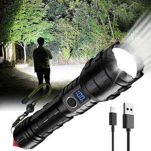 Nuevas Linternas LED de Aleación de Aluminio Zoom, Linternas de Autodefensa, Linterna con Carga USB y Banco de Energía, Linternas de Emergencia - Product Image 1