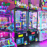 Distributeur de cadeaux à thème Block, machine d'arcade à monnayeur pour un joueur, écran LCD, LED colorées, pour cinéma