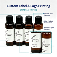 Bouteille en plastique PET ambre, mini bouteille cosmétique de voyage, bouteille d'échantillon de shampoing et de lotion pour hôtel, impression de logo personnalisée, parfum personnalisé