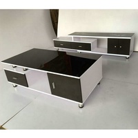 Meubles KD à prix avantageux, en stock, livraison rapide, ensemble de meubles de salon modernes en bois massif, petit meuble TV CBM, table basse
