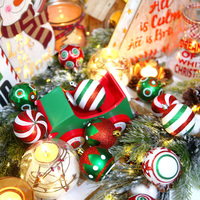 Décoration d'intérieur boule de noël colorée ornement de noël accessoires d'arbre ornements décoration de noël fournitures de vacances