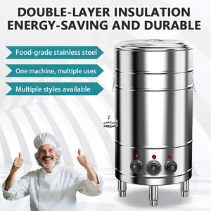 Marmite à soupe de restaurant Ruihong à prix compétitif, 100L/150L, cuiseur à nouilles vertical commercial, machine à vapeur d'eau, moteur 220V - Product Image 4