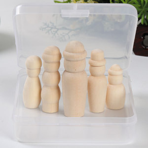 Ensemble de poupées en bois de hêtre couleur bois naturel, kit créatif fait main pour projets artistiques - Product Image 2