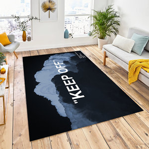 <span class=keywords><strong>Tapis</strong></span> populaire avec citation « <span class=keywords><strong>KEEP</strong></span> <span class=keywords><strong>OFF</strong></span> », décoration intérieure Hypebeast, <span class=keywords><strong>tapis</strong></span> de sol, <span class=keywords><strong>tapis</strong></span> de salle de bain, <span class=keywords><strong>tapis</strong></span> durables noirs pour le salon - Product Image 1