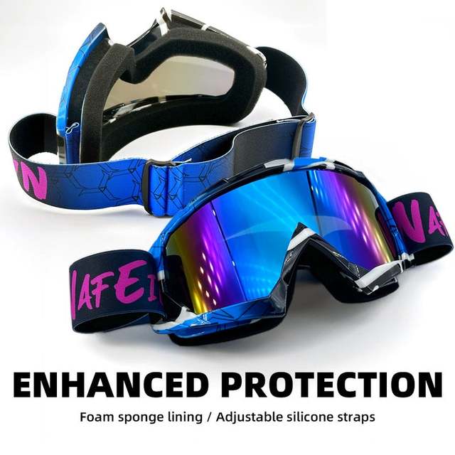 Motorcycle Goggles Motocross Dirt Bike Windproof ATV Dustproof Racing Goggles Scratch Resistant Protective Safety Glasses