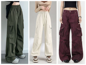 Overoles Cargo de Cintura Alta para <span class=keywords><strong>Mujer</strong></span>, Talla XL, Estilo Americano, Deportivos, Casuales, para Verano, Antiarrugas, 100% Poliéster, de Secado Rápido - Product Image 2