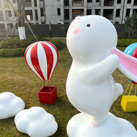 Conception et personnalisation gratuites de statues d'animaux en résine résistantes à la corrosion pour la décoration des fêtes avec logo et couleurs personnalisés