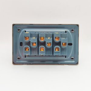Interrupteur de panneau en acier inoxydable US Standard Light Home Wall <span class=keywords><strong>Switch</strong></span> Triple Socket Outlet Prise murale électrique - Product Image 6