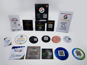 Base <span class=keywords><strong>de</strong></span> Reseñas <span class=keywords><strong>de</strong></span> Google con Código <span class=keywords><strong>QR</strong></span> Programable <span class=keywords><strong>de</strong></span> PVC, Escaneo NFC, Tacto Social y RFID - Product Image 5