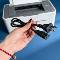 Kabel Pengganti Daya AC untuk PS5, Kabel Daya C7 Figure8 1.5m Kompatibel dengan Playstation 5/PS4/PS3 Slim, Kabel 2-Pin
