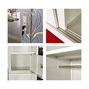 Armoire en acier imprimé sur mesure à 3 portes coulissantes, anti-humidité, pour chambre à coucher, <span class=keywords><strong>meuble</strong></span> de maison - Product Image 2