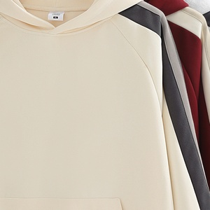 Sudadera con Capucha para Hombre, Nueva, Bordada y Personalizada, de 330g, con Mangas Raglán, Estilo Académico Americano, Diseño Color Block, Felpa - Product Image 4
