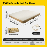 Chanodug meilleur PVC kaki élastique lit promotionnel Camping tapis petite amie étanche matelas gonflables en plein air
