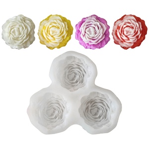 CARATTE 3D piccolo peonia fiore candela <span class=keywords><strong>stampo</strong></span> in Silicone fiore naturale resina arte <span class=keywords><strong>stampo</strong></span> per fare il fai da te - Product Image 1