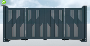 Mode d'entraînement Photocellule coulissante électrique Hayon de sécurité Nouveau design de <span class=keywords><strong>portail</strong></span> Aluminium Porte coulissante cantilever électrique en bronze - Product Image 5