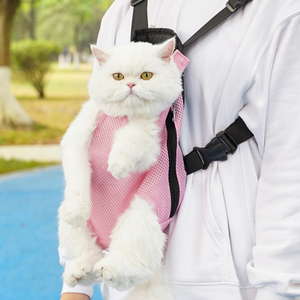 Sıcak satış köpek yavru kedi taşıyıcı sırt çantası ayarlanabilir omuz askısı ile açık taşınabilir kumaş nefes çanta - Product Image 3