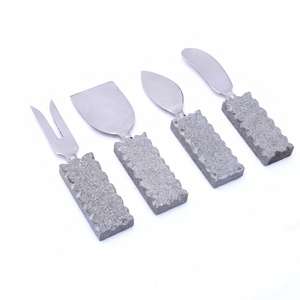 Premium Design 18/8 Stainless Steel <b>Cheese</b> <b>Knife</b> <b>Set</b> With Cement Handle 4 Pcs <b>Cheese</b> Tools Butter Slicer Kitchen Tools - Product Image 1