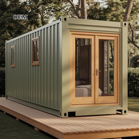 Maison conteneur pliable de 20 pieds, structure en acier préfabriquée modulaire, maison portable en kit pour usage résidentiel et commercial