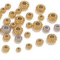 Perles de boulier plaquées or sous vide DIY Perles d'espacement de bijoux faits à la main pour bracelet et collier Accessoires Perles en vrac