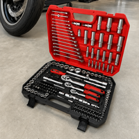 Ensemble complet d'outils de mécanicien en acier au chrome-vanadium de 219 pièces, clé à cliquet pour la réparation de voitures et de vélos, étui rigide