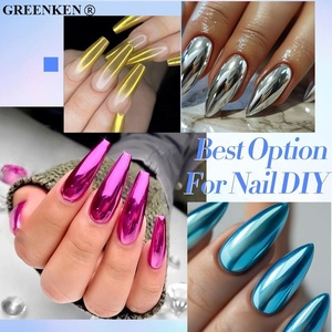 54 couleurs Laser miroir Chrome or titane poudre Super lumineux <span class=keywords><strong>effet</strong></span> Fluorescence bricolage personnalisé ongles Chrome poudre - Product Image 5