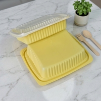 Boîte à lunch en plastique jetable gaufrage pour fournitures de restaurant-Blister emballage plateau récipient alimentaire pour nouilles Sushi sucre